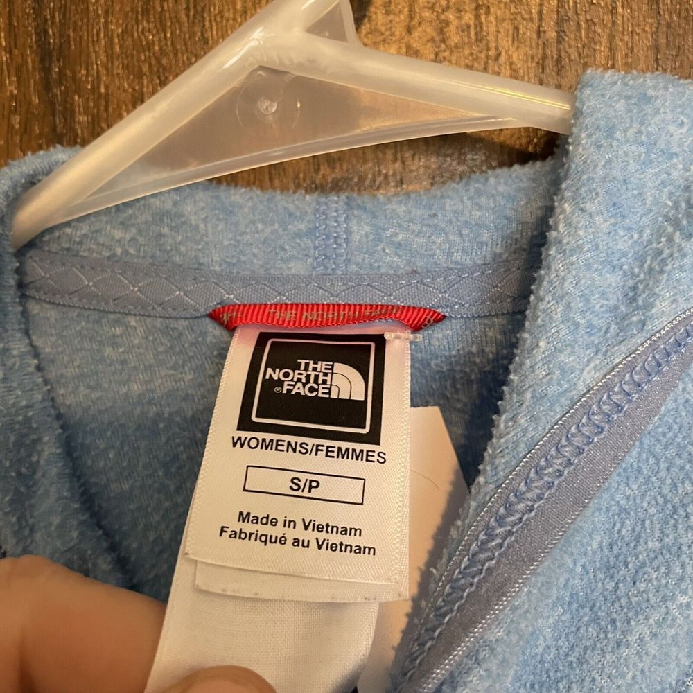 The North Face TKA 100 Womens Small Blue Fleece Masonic Hoodie Full Zip Jacket - Picture 4 of 9